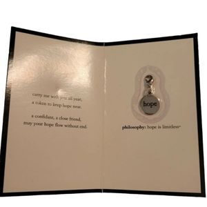Philosophy Hope Is Limitless Silver Toned Charm New